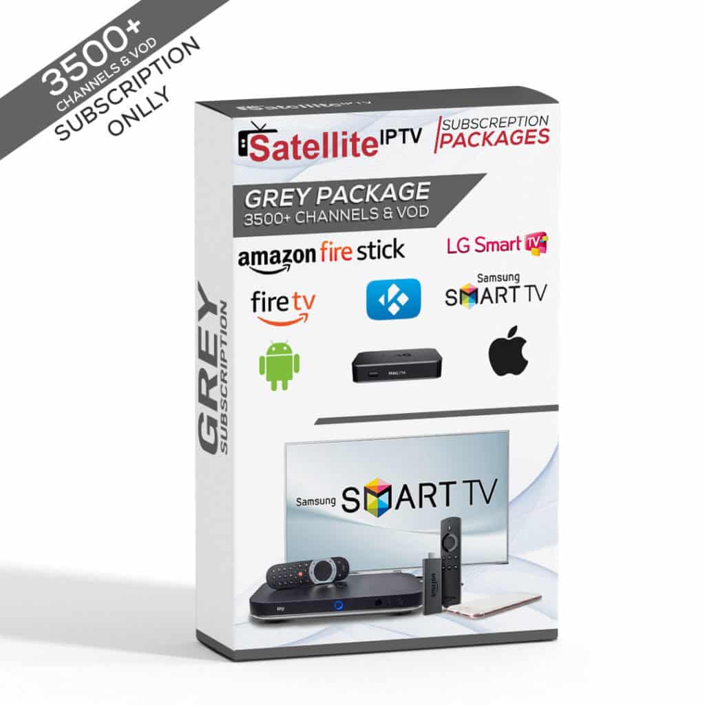 SatelliteIPTV TV Subscription " Grey Package 3500 + Channels & VOD
