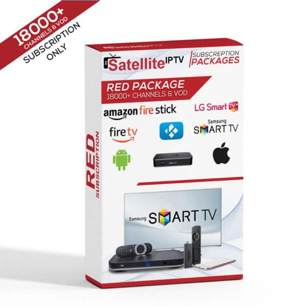 SatelliteIPTV TV Subscription " Red Package 18000 + Channels & VOD